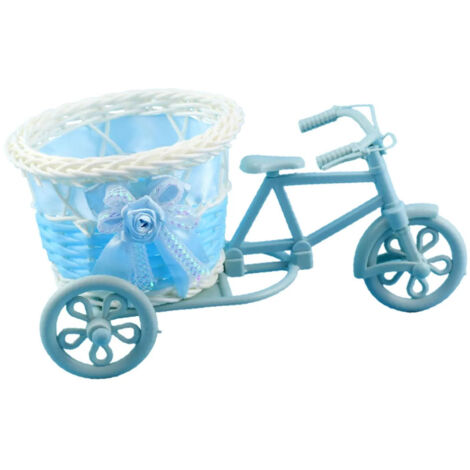 Support pour plante dcoratif fleurs bleues