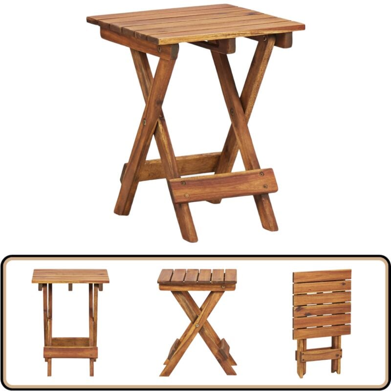 Support pour plantes 30x30x38 cm Bois d'acacia solide - Support Plante - Support Fleur - Meuble Jardin - Décoration Intérieur - Acacia