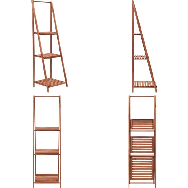 Support pour plantes Bois de cèdre 45 x 40 x 145 cm - Support Plante - Jardinerie - Rangement Plantes - Meuble Jardin - Décoration Extérieur - Home &