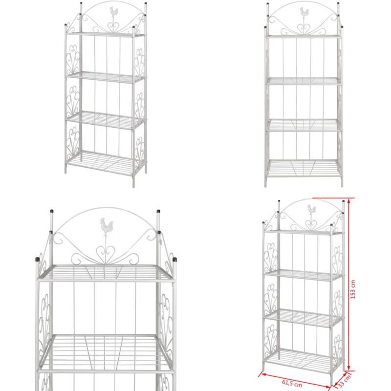 Support pour plantes Carré Blanc - Supports De Plantes - Jardinière - Étagère à Plantes - Fleuriste - Décoration Extérieur - Home & Living