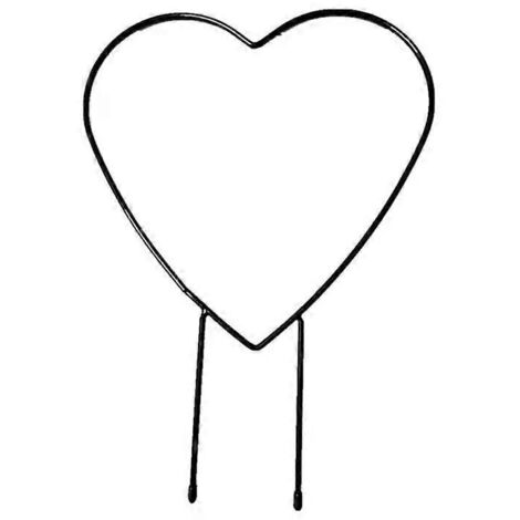 Support pour plantes de jardin (1 pièce), casier à vin rond, treillis en fer en forme de cœur pour plantes fleuries, support décoratif pour jardin