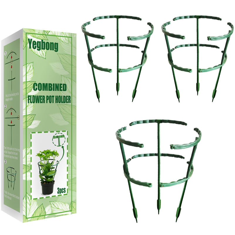 Support pour plantes de jardin, obélisques de jardin, support pour plantes grimpantes, anneau de support pour plantes demi-rond, support pour pot de