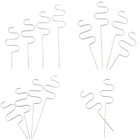 Support pour plantes d'intérieur, 30cm, lot de 4, argenté – Pour Monstera, lierre, vignes et autres plantes grimpantes, design discret, tige métallique, croissance verticale