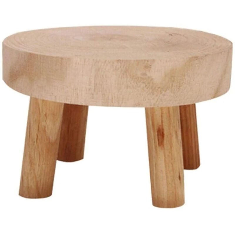 Support en bois pour plantes en pot, support de pot de fleurs en bois, mini tabouret en bois, tabouret en bois, pour intérieur ou extérieur, salon,