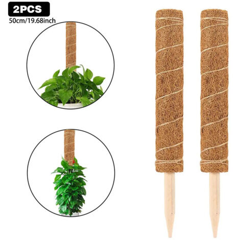 Support pour plantes en forme de bastn de fibre de coco en