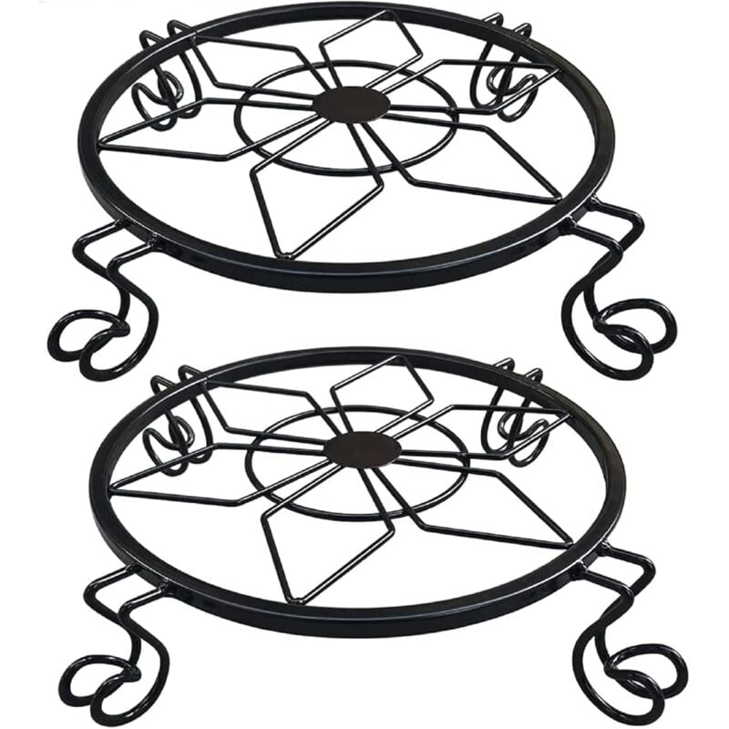 Support pour Plantes en Pot,Support pour Plante en Métal Résistant à la Rouille, Table de Jardin Design en Fer Forgé,Porte-Pots de Fleur en Fer