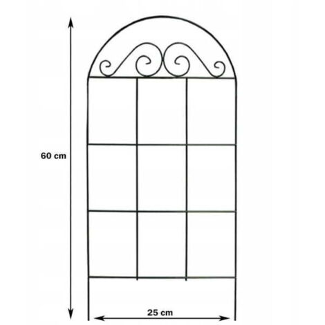 Support pour plantes grimpantes avec arche décorative 60x25 cm Acier vert