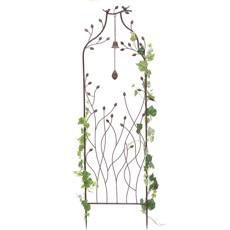 Support pour plantes grimpantes Dandibo en métal avec cloche, treillis de 170 cm, support pour plantes grimpantes à ancrer au sol, porte-fleurs,