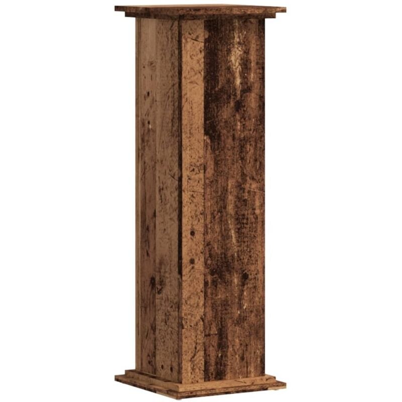 Support pour plantes vieux bois 33x33x100 cm bois d'ingénierie Vidaxl