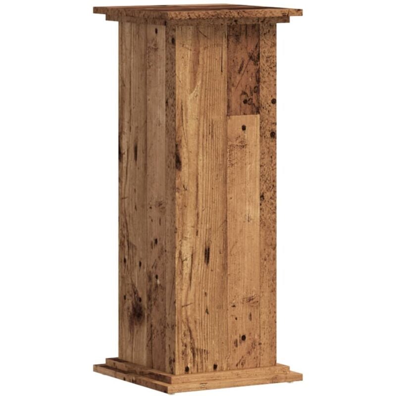 Support pour plantes vieux bois 33x33x80 cm bois d'ingénierie Vidaxl