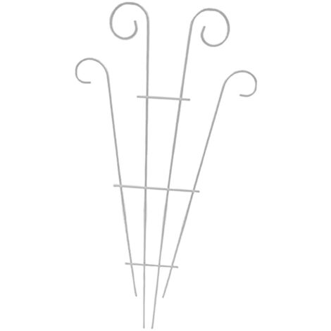Support pour plantes treillis polyvalent cadre blanc
