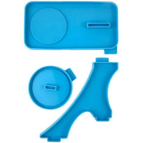Support pour pot de fleurs en silicone modle fait main bleu