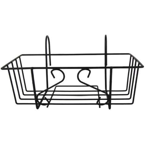 Support pour Pots de Fleurs Rectangulaire Étagère Balcon Porte-Pots pour Balustrade