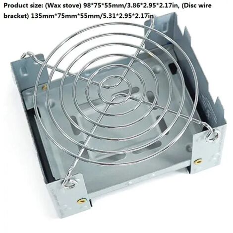 Support pour réchaud à alcool d'extérieur, mini four à cire pliable de camping avec support en fil d'acier inoxydable, accessoires pour brûleur de camping, réchauds de cuisine portables
