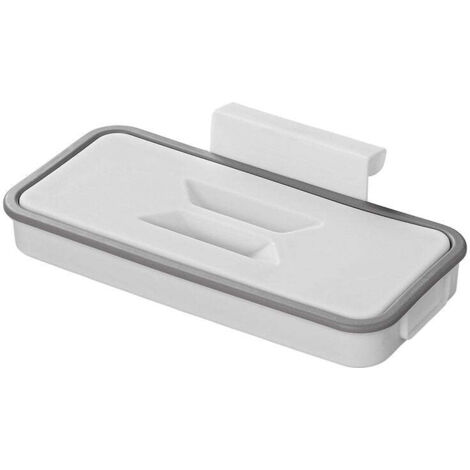 Support pour sac poubelle avec couvercle pour montage sur porte