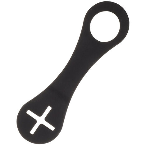 Support pour sacs à déjections noir en silicone 14 cm pour chien - Flamingo