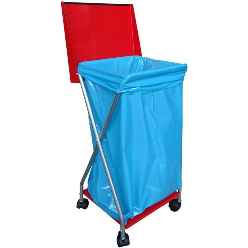 Support pour sacs poubelle avec 4 roulettes et 25 sacs poubelle 120 litres Support pour sacs poubelle Support pour sacs poubelle Poubelle