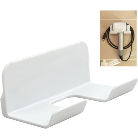 Support pour sèche-Cheveux sans perçage. Support Mural Pratique pour sèche-Cheveux. Support pour sèche-Cheveux pour Salle de Bains - Support Universel pour la Plupart des sèche Cheveux