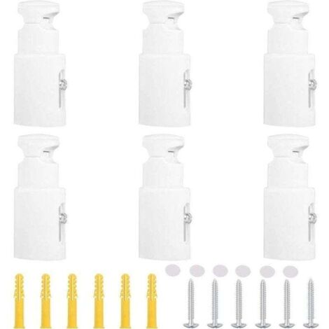 Support pour sèche-serviettes 6 pièces en fonte, réglable en hauteur, compatible radiateurs droits ou courbes – salle de bain