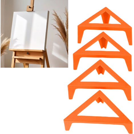 Support pour Tableaux, Abs Support Mini Canvas Feet Risers Orange Matériel ABS Lot de 8 Pièces.