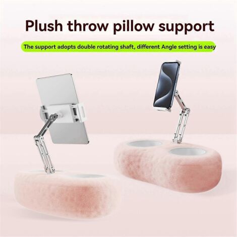 Support pour tablette avec coussin, pivotant et réglable en hauteur, style relax, bleu
