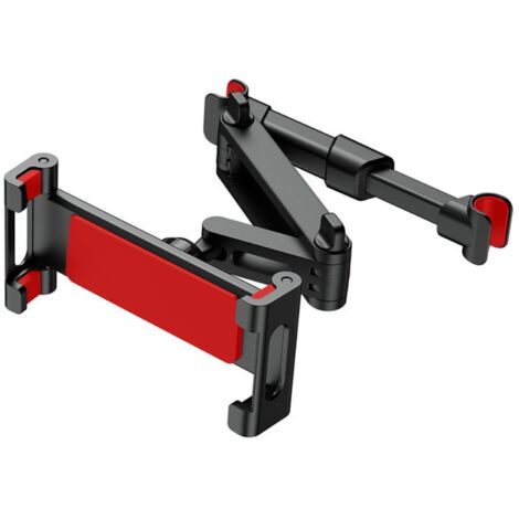 Support pour téléphone et tablette de voiture—Conception télescopique — Noir et rouge — Extensible (pince à ressort)