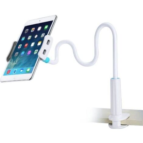 Support pour téléphone portable et tablette,universelle Rotation 360° Long Bras Flexible et Réglable Gooseneck Support 4-10,6 inch