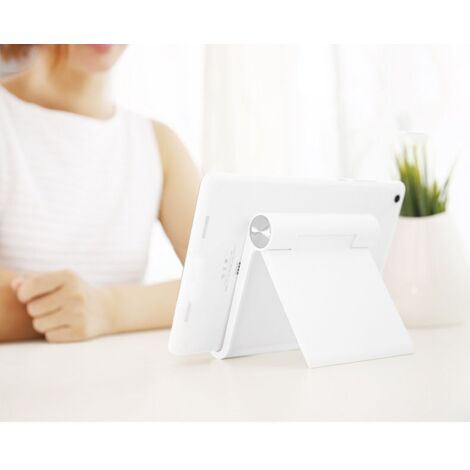 Support pour téléphone, tablette, blanc