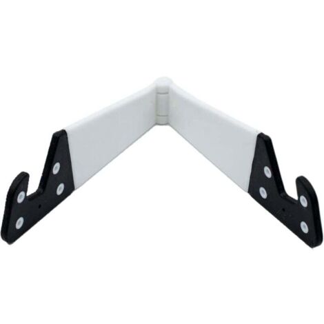 Support pour téléphones ou tablettes Support de table stable Angle jusqu'à 90° Compatible avec tous les modèles Pliable et de poche 11.3 x 3 cm Blanc