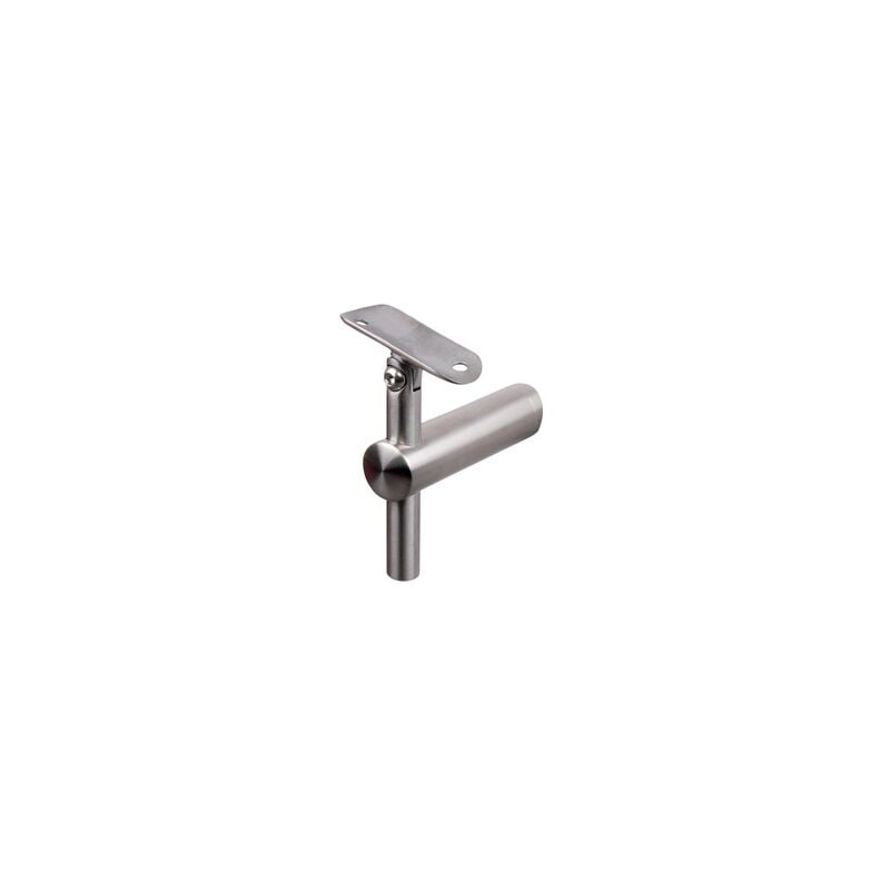 Deco Fer Forge - qualite francaise] - Support main courante déporté pour rampant, réglable, pour tube Ø42,4mm - Hauteur 100mm Longueur 93mm - Inox 304