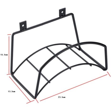 Support pour Tuyau d'Arrosage Plastifié Petit Acier Noir 23.5cm13.5cm15.5cm