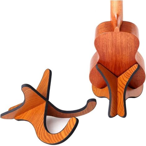 Support pour Ukulélé, Ukulele Stand en bois Stand Instrument musical détachable pliable avec pièces en forme de X pour guitare Ukulele, mandoline, banjo et violon, support de plancher professionnel,