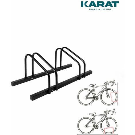 CASA PURA Support pour vélos Linius Pour montage au sol ou mural Noir Pour 2 vélos