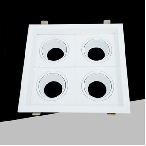 Support Quadruplé Réglable En Encastrement Blanc Pour Ampoules Gu10 / Gu5.3 P33-b4