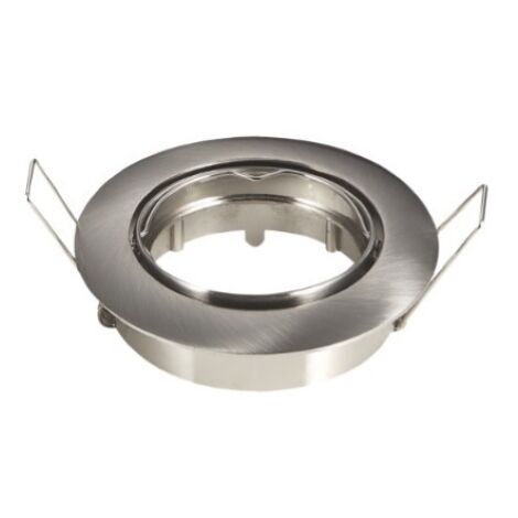Support rA glable pour spots led GU10 encastrA rond chromA pour plaque de plA tre chromA