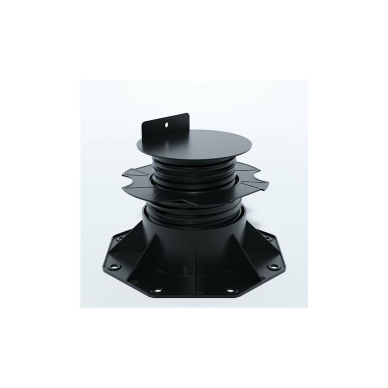 Support réglable (60 à 140 mm) pour terrasse en bois et composite - Couleur - noir, Surface de couverture (m2) - black