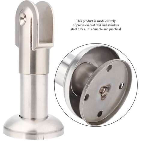 Support réglable en acier inoxydable pour cloison de salle de bain, accessoire de fixation pour toilettes.
