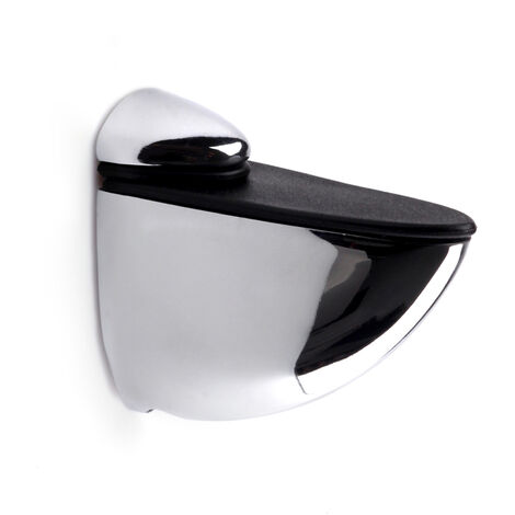 Support réglable pour étagères en verre et bois  Fabriqué en Zamac  Fini chromé brillant  Pour étagères d&aposune épaisseur de 3 à 26 mm  Dimensions 266070mm  Système de fixation vissé  2 unités - tal