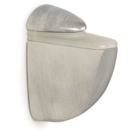 Support réglable pour étagères en verre et bois  Fabriqué en Zamac  Fini chrome satiné  Pour étagères d&aposune épaisseur de 3 à 24 mm  Mesures 255540mm  Système de fixation  2 unités - talla