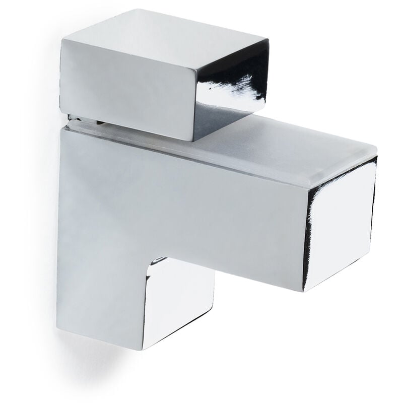 REI - Support réglable pour étagères en verre et bois Fabriqué en Zamac chromé brillant Pour étagères d&aposune épaisseur de 3 à 20 mm Mesures