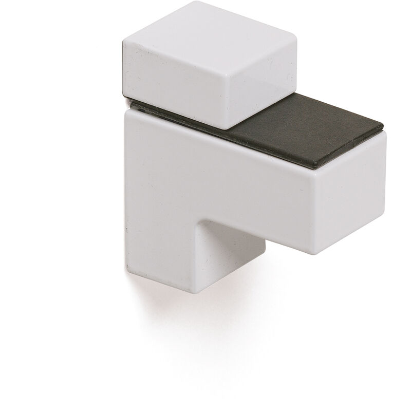 Support réglable pour étagères en verre et bois Fabriqué en Zamac Finition blanche Pour étagères d&aposune épaisseur de 3 à 20 mm Mesures 245248mm