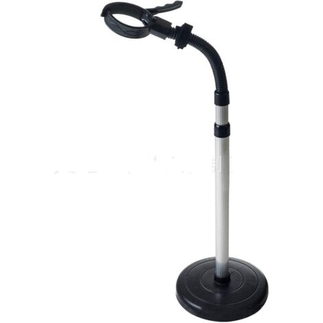 Support réglable pour sèche-cheveux, support mains libres, rotation à 360 degrés, support de coiffage pour sèche-cheveux (noir)