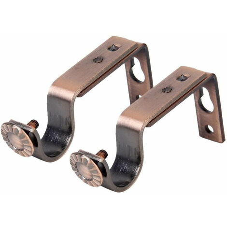 Support réglable pour tringle à rideau, 18-22 mm, paquet de 2, cuivre rouge