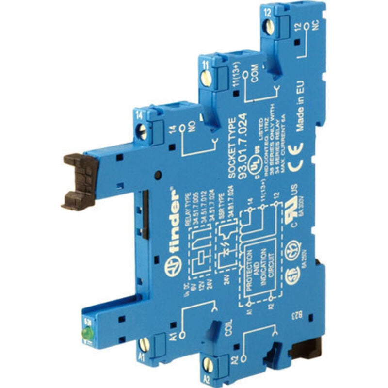 93.01.0.024 douille à vis bleu 93010024 - Finder