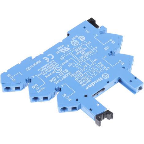 Support relais Finder série 93 5 contacts, Rail DIN, 12V c.c., pour Relais série 34.51 ( Prix pour 1 )