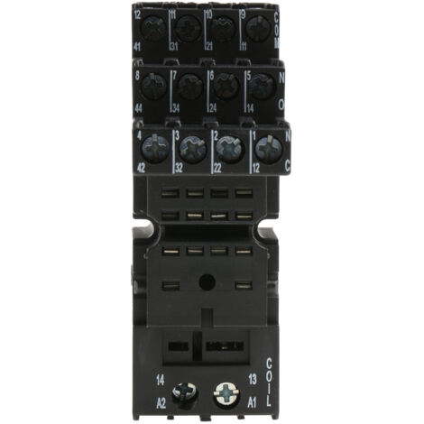 Support relais Finder série 94 14 contacts, Rail DIN, 250V c.a., pour Relais séries 55.34, 85.04 et 55.32 ( Prix pour 1 )