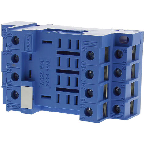 Support relais Finder série 96, Rail DIN, 250V c.a., pour Relais série 56.34 ( Prix pour 1 )