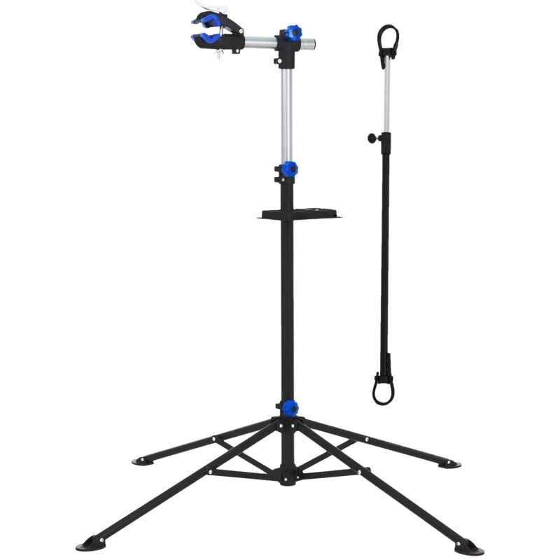 Ecd Germany - Support de Réparation de Vélo E-Bike, en Acier, Orientable 360°, Réglable en Hauteur 105-185 cm, Charge 50 kg, Pied d'atelier, Base