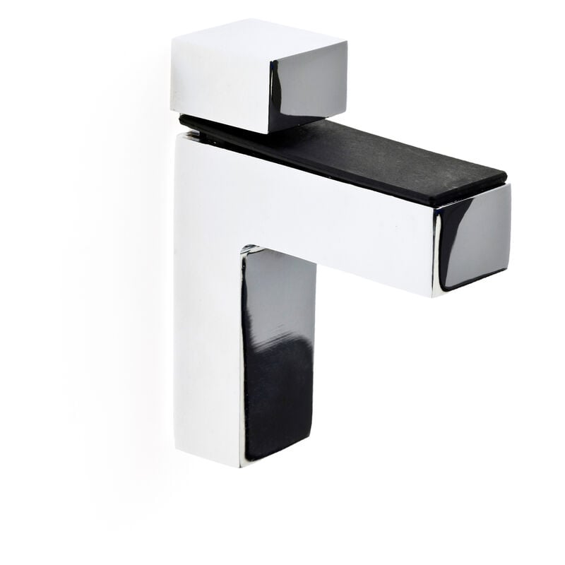 Support réglable pour étagères en verre et bois Fabriqué en Zamac Fini chromé brillant Pour étagères d&aposune épaisseur de 3 à 40 mm Mesures