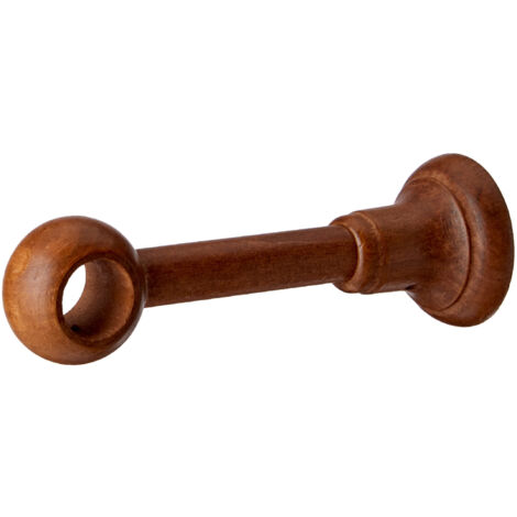 Support rideau en bois brun foncé – Installation facile sans perçage – Design moderne pour tringles à rideaux – Qualité durable – Ateliers 28